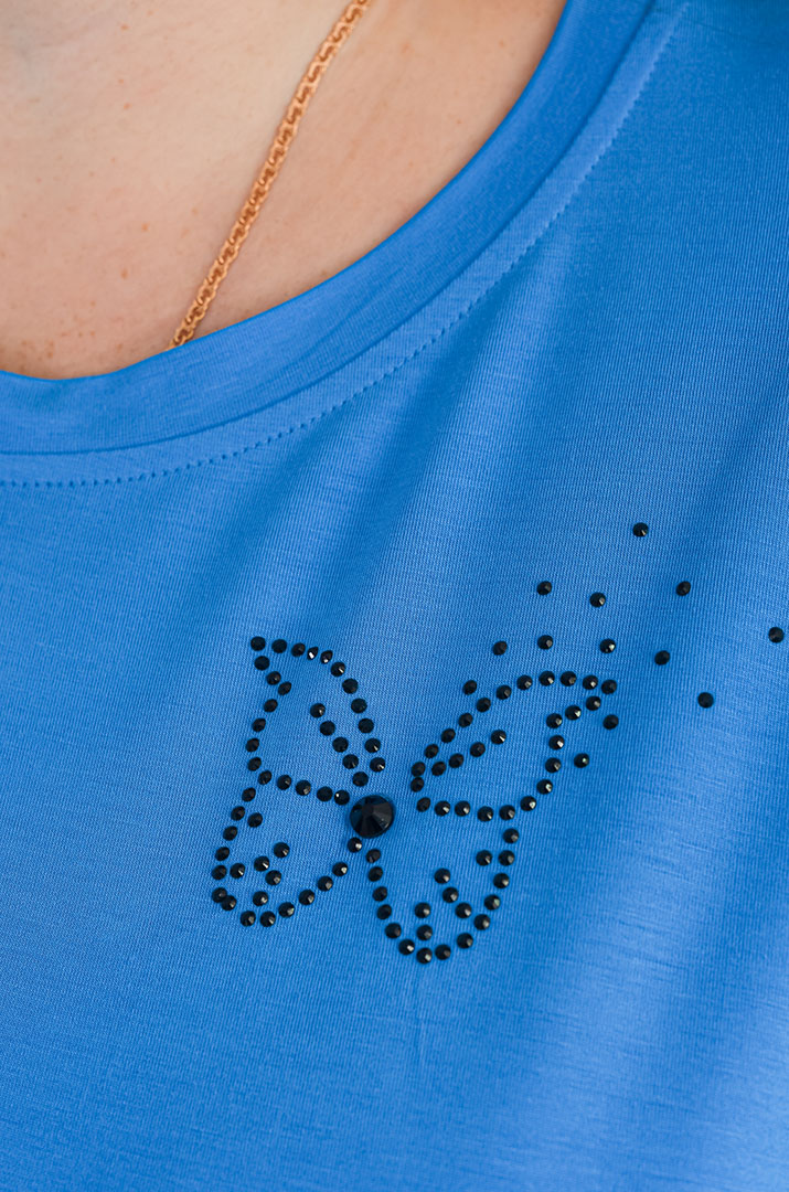 Футболка коротка з аплікацією великих розмірів