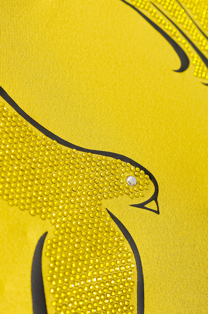 Футболка довга з птахами великих розмірів