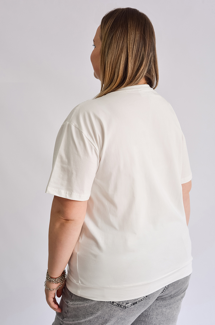 Футболка коротка з написом великих розмірів