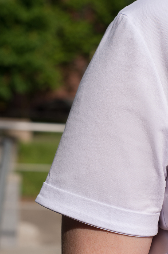 Футболка біла з котиком великих розмірів