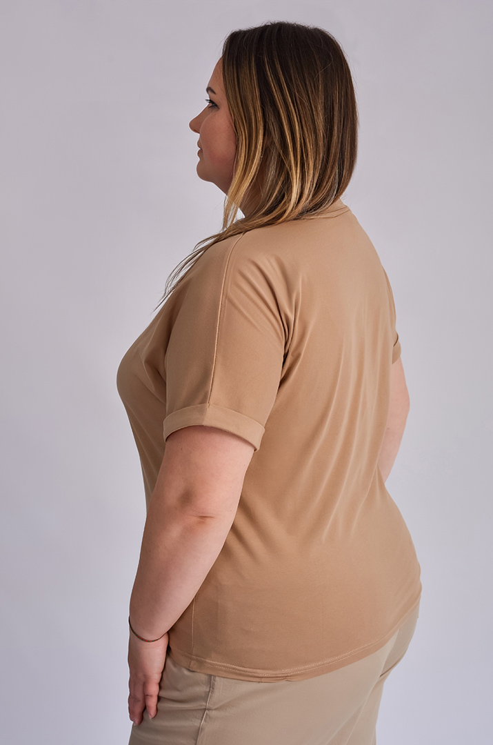 Футболка трикотажная с надписью больших размеров