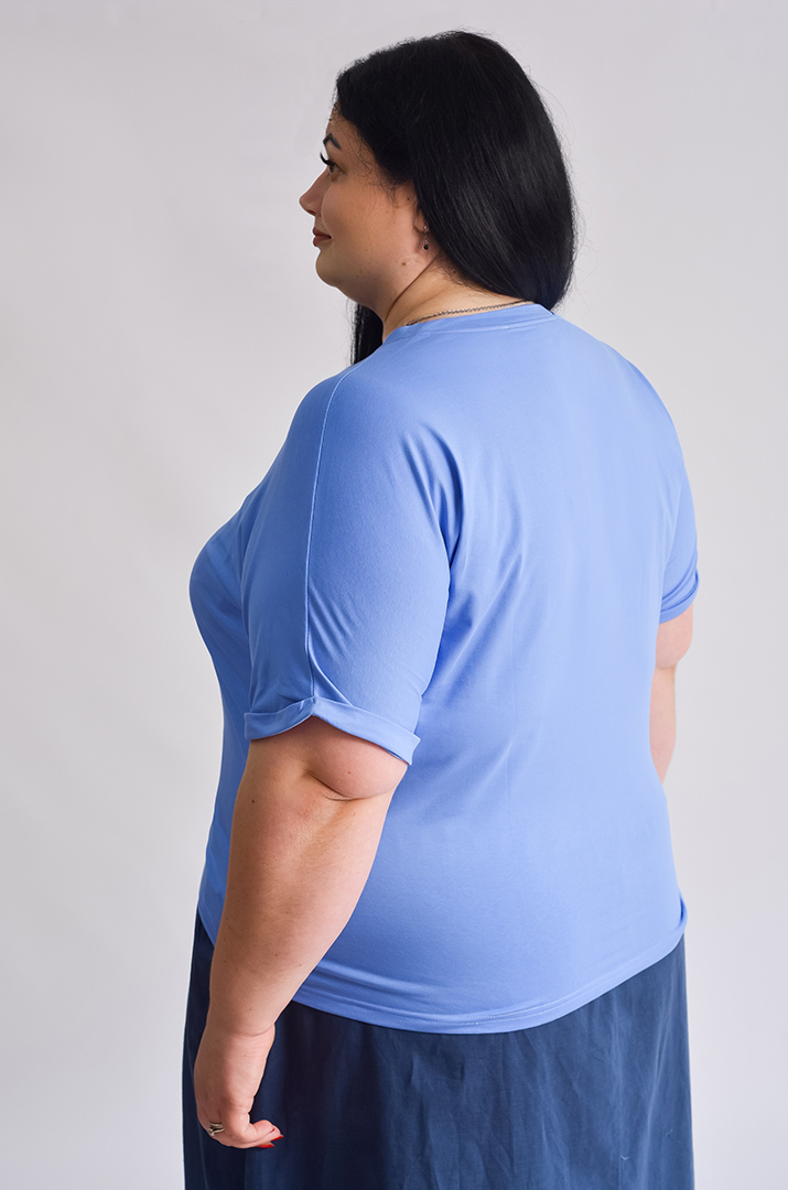 Футболка трикотажная с надписью больших размеров