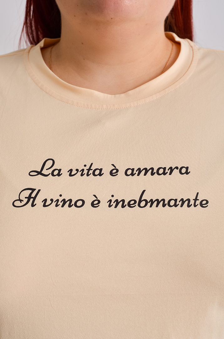 Футболка трикотажная с надписью больших размеров