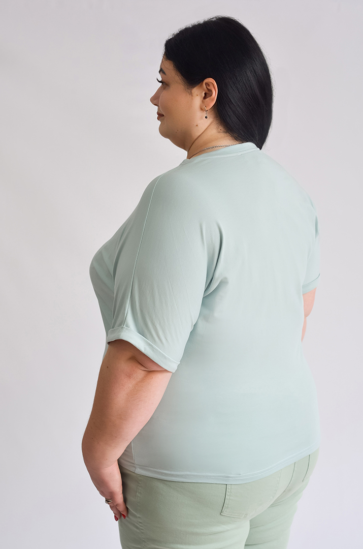 Футболка трикотажная с надписью больших размеров