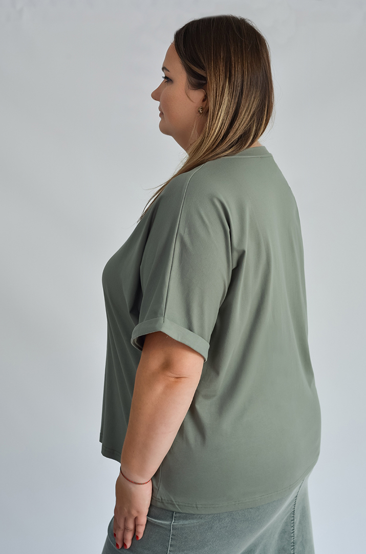 Футболка трикотажная с надписью больших размеров