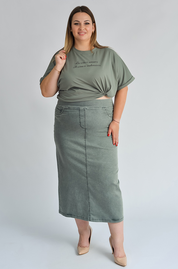 Футболка трикотажная с надписью больших размеров