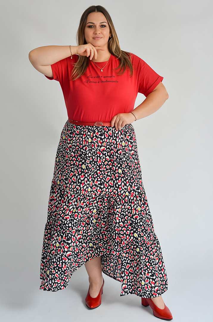 Футболка трикотажная с надписью больших размеров