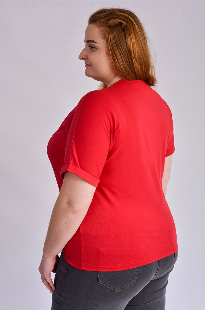 Футболка трикотажная с надписью больших размеров