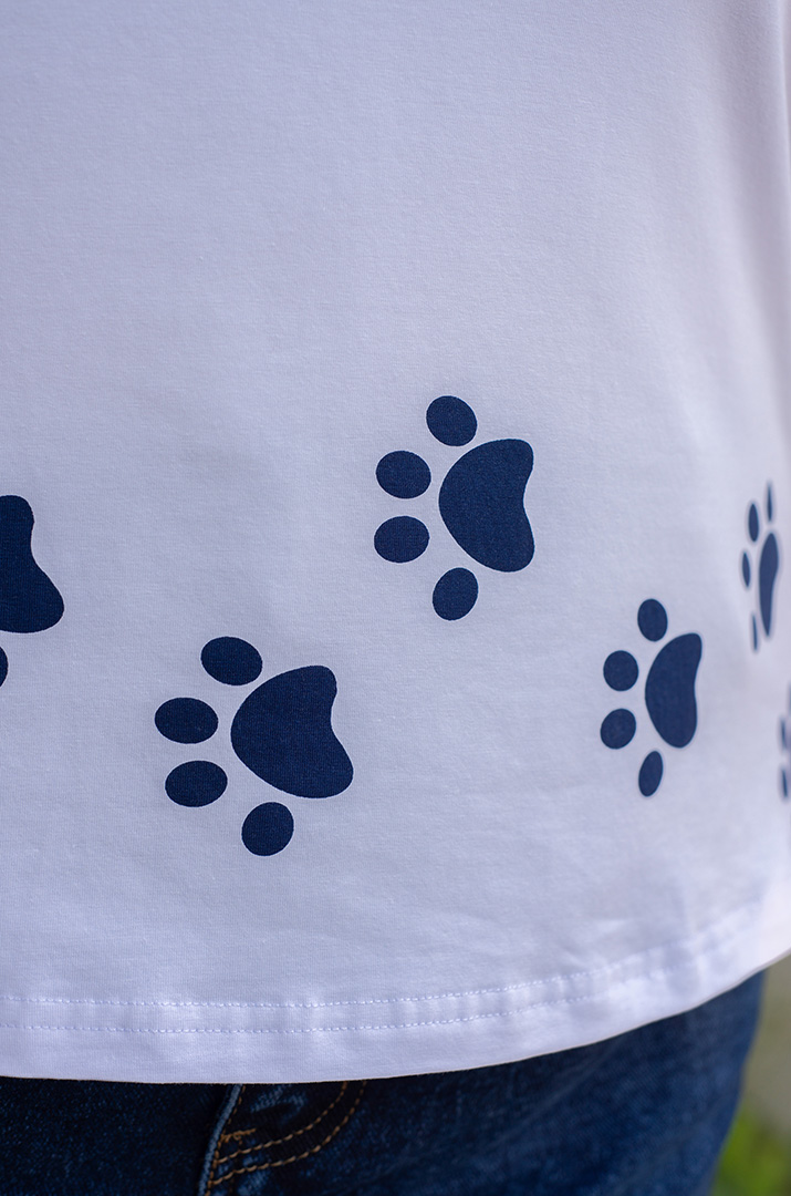 Футболка з котиком в орнамент великих розмірів