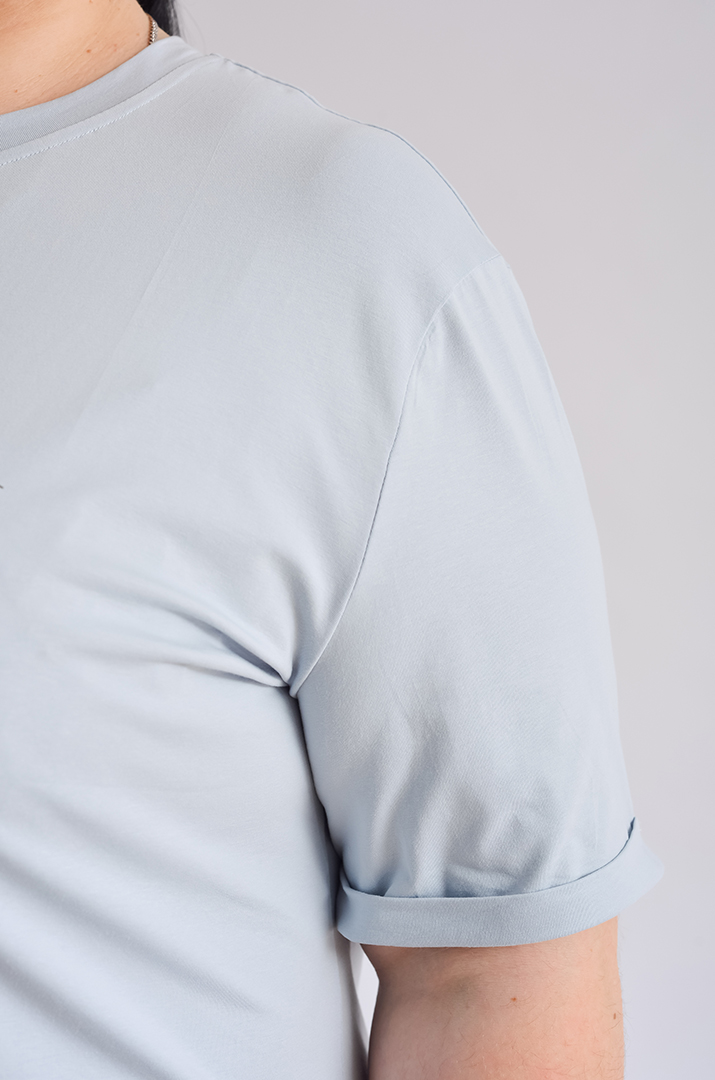 Футболка довга з принтом-котиком великих розмірів