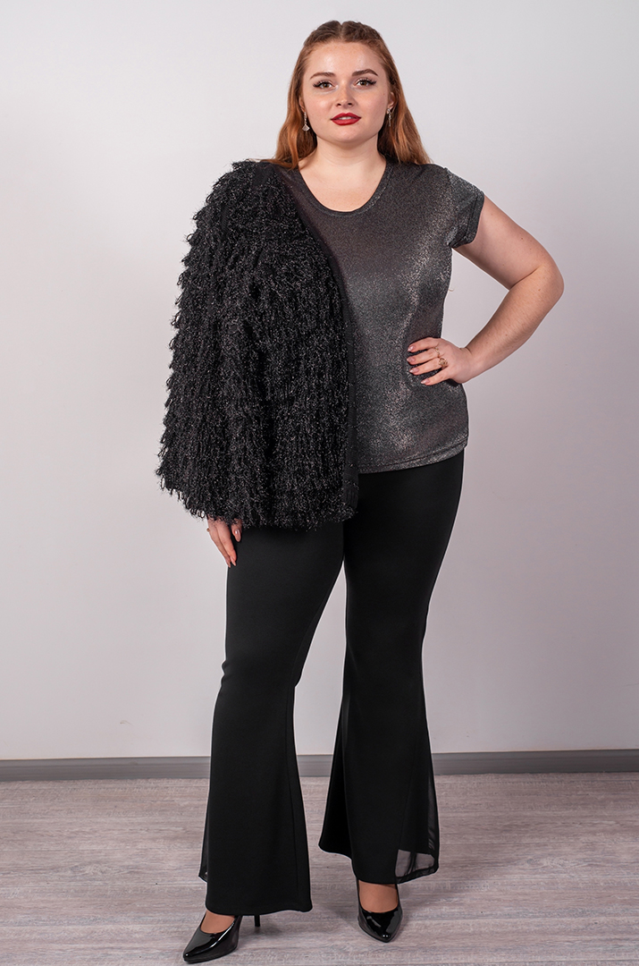 Футболка коротка з делікатним переливом великих розмірів