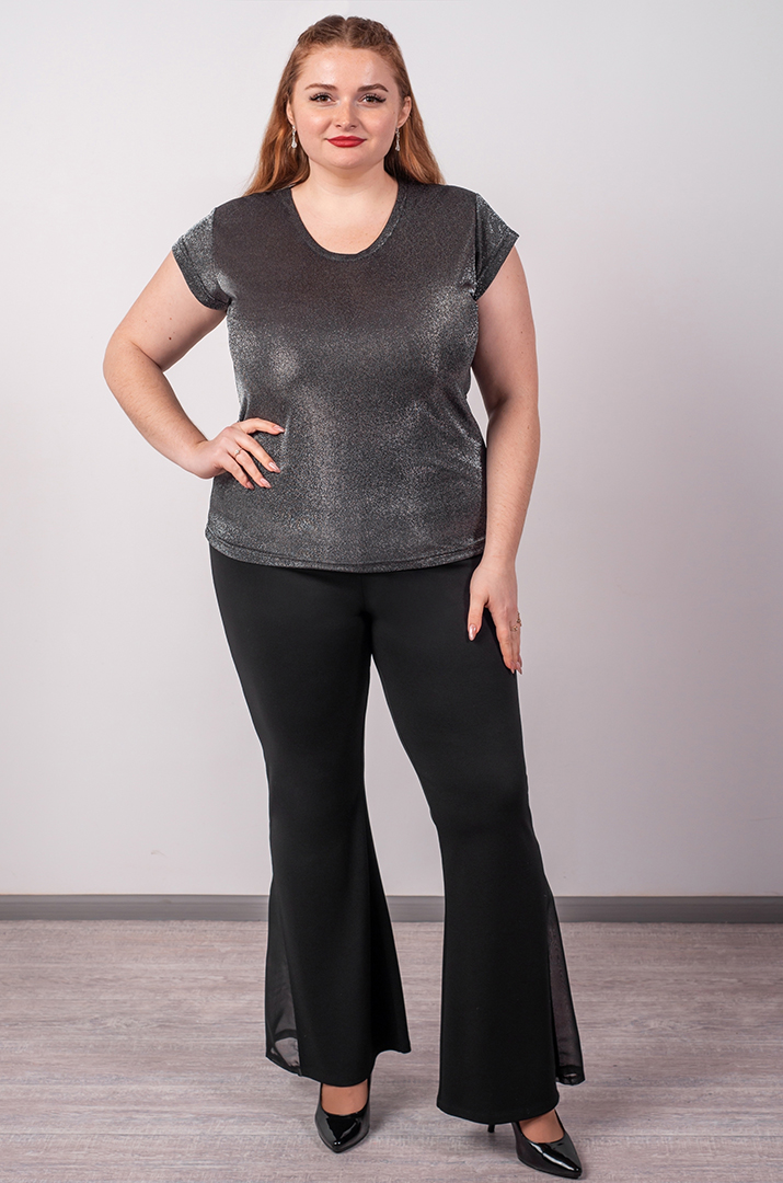 Футболка коротка з делікатним переливом великих розмірів