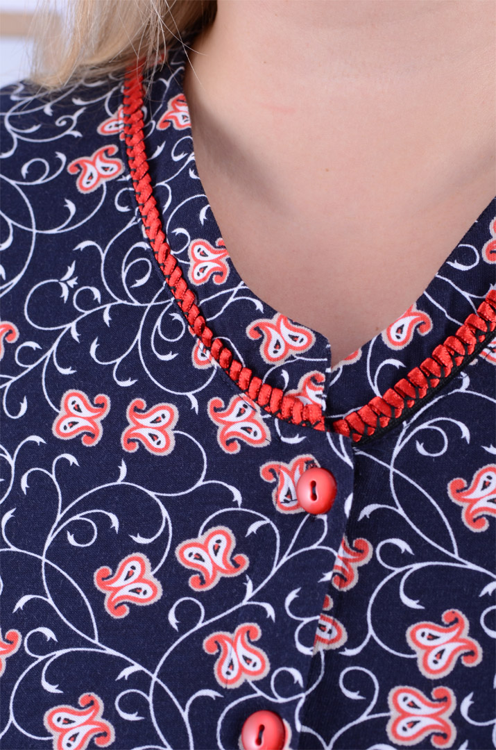 Халат подовжений на ґудзиках батал