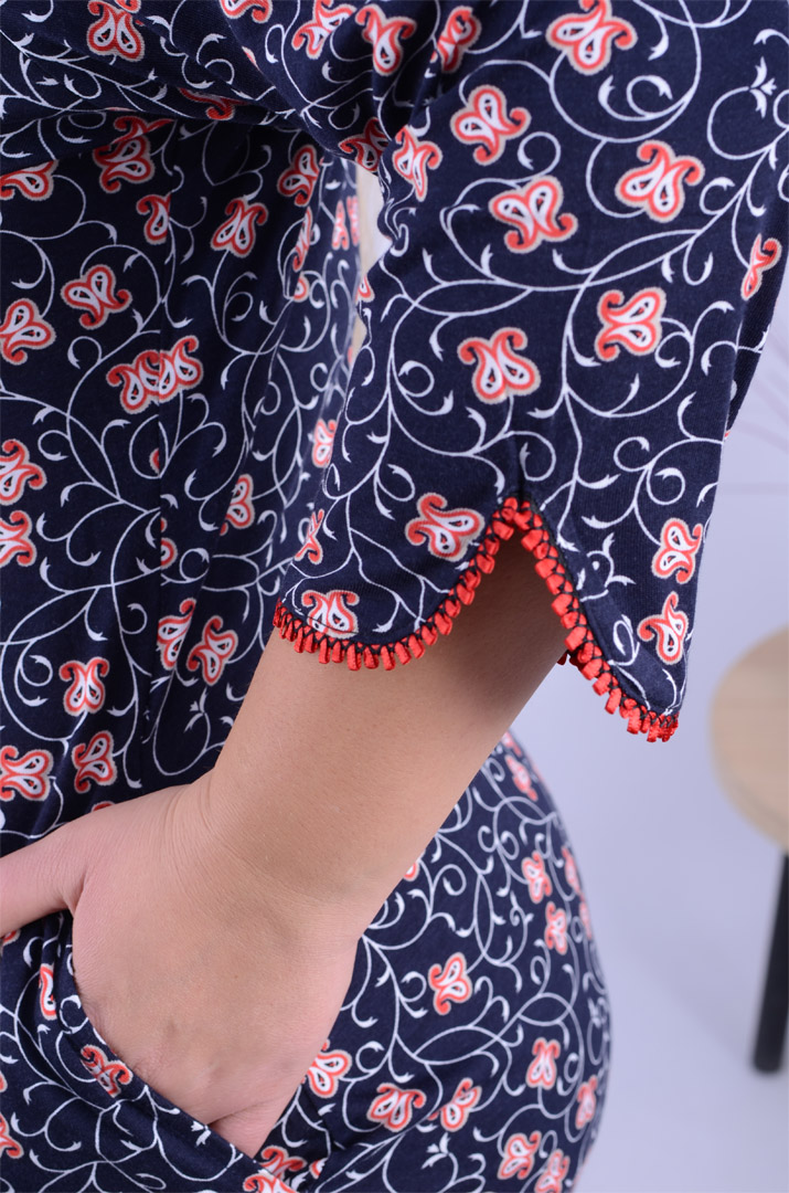 Халат подовжений на ґудзиках батал