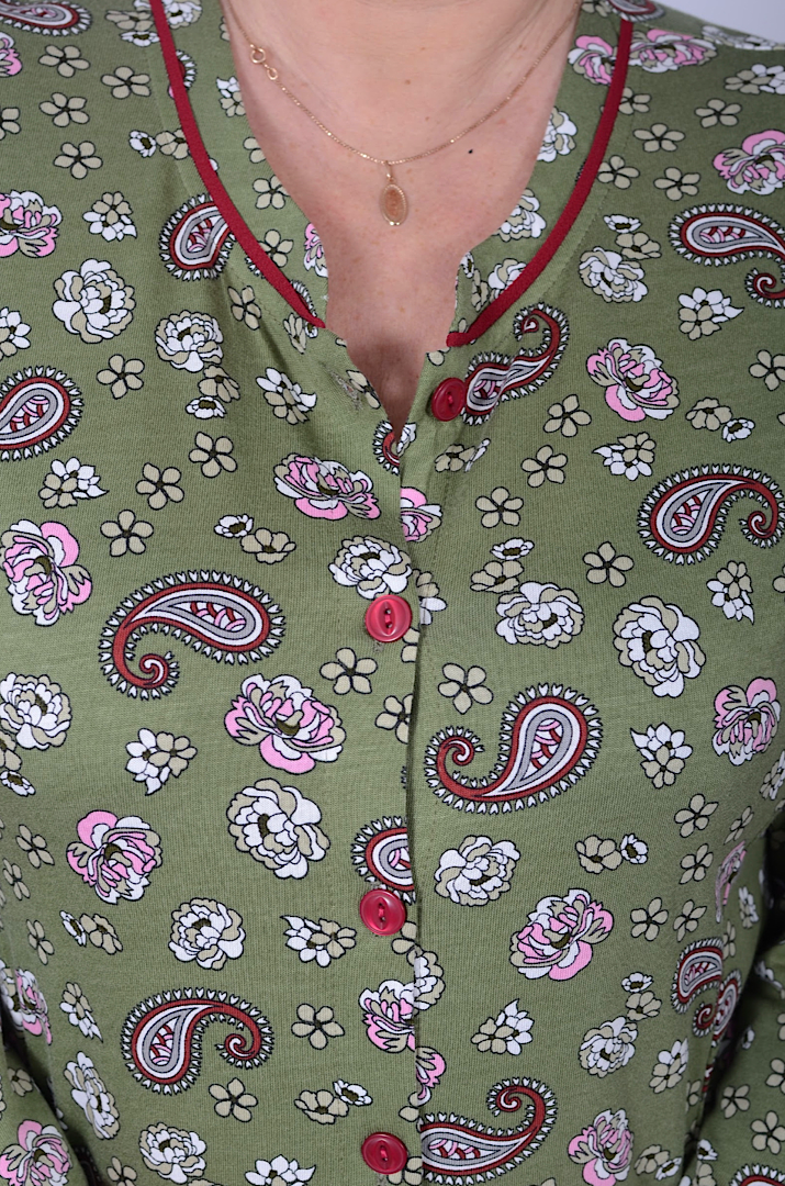 Халат з коміром-стійкою батал