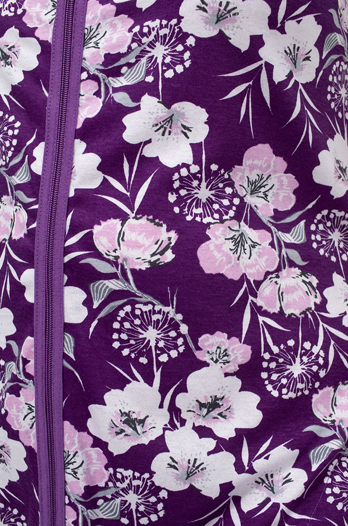 Халат із застібкою блискавкою та коротким рукавом батал