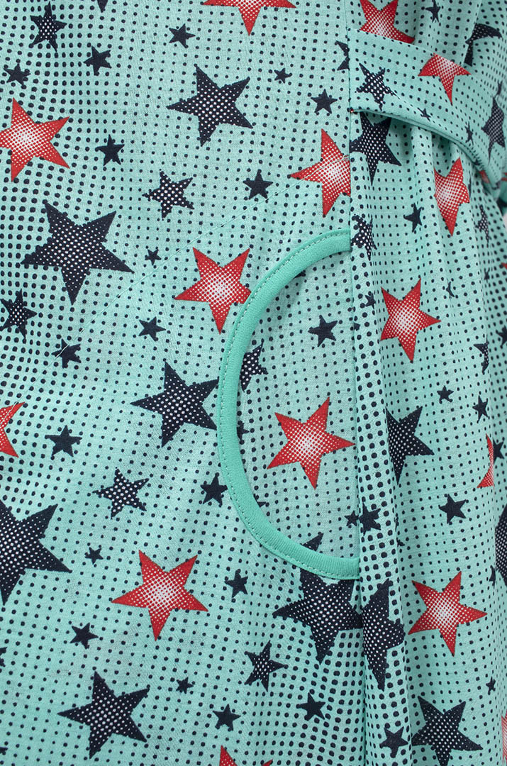 Халат із застібкою блискавкою та коротким рукавом батал