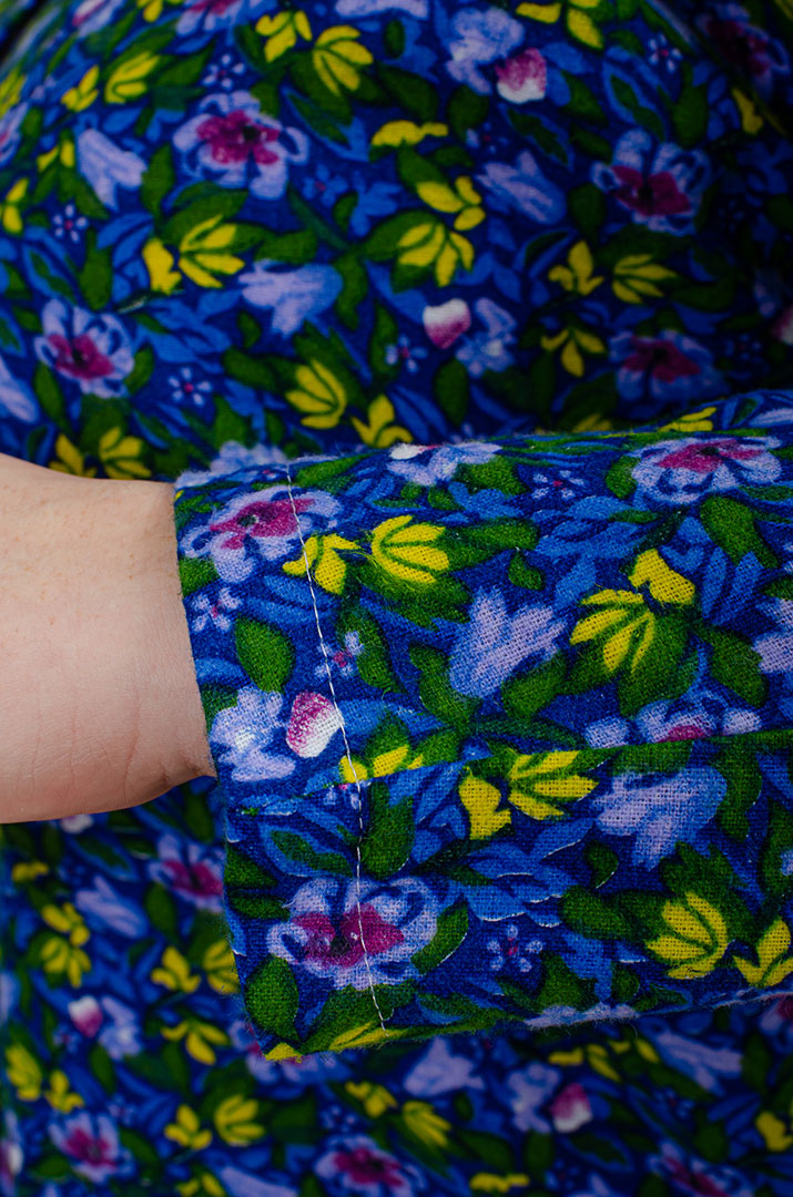 Халат байковий в принт великих розмірів