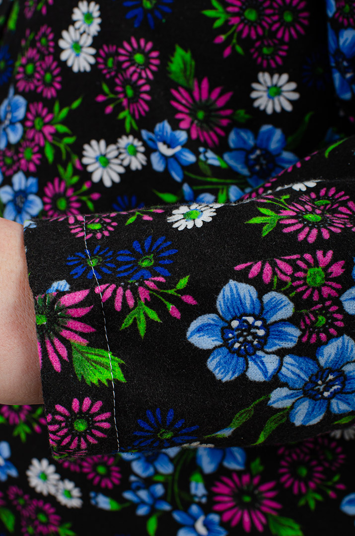 Халат байковий в принт великих розмірів