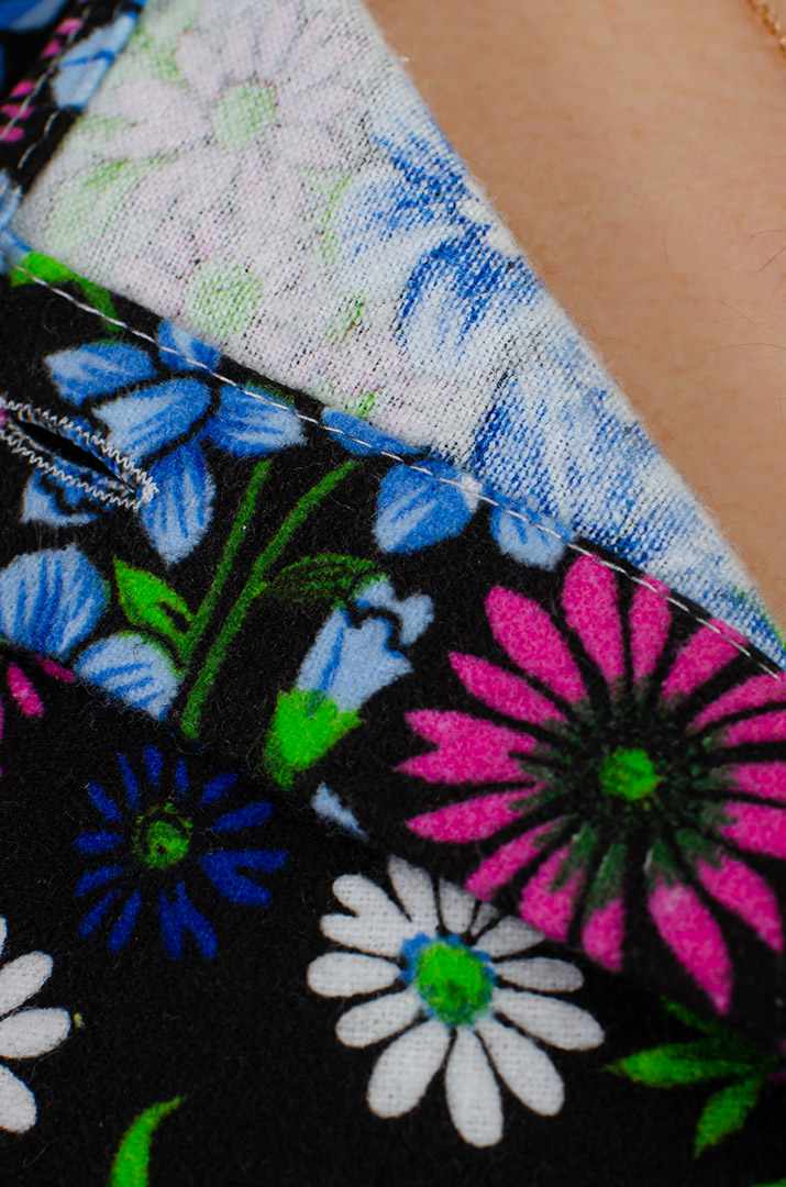 Халат байковий в принт великих розмірів