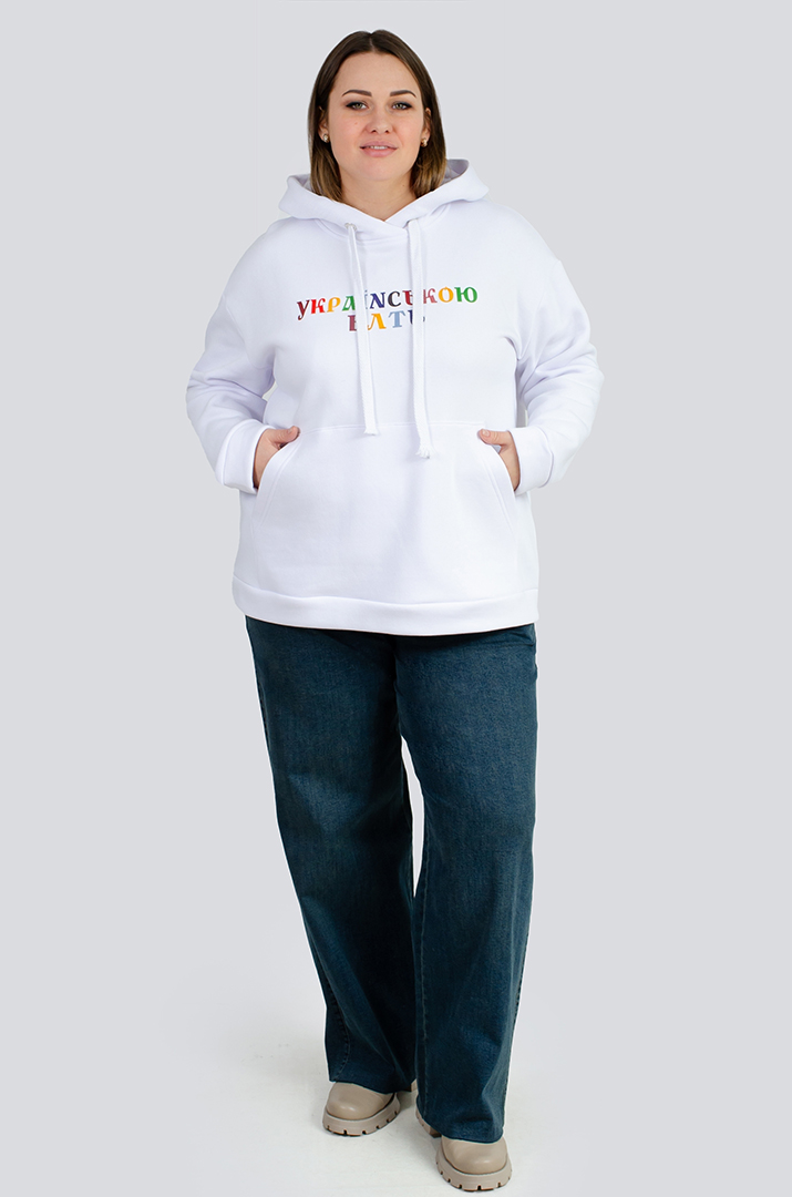 Худі з оригінальним написом великих розмірів