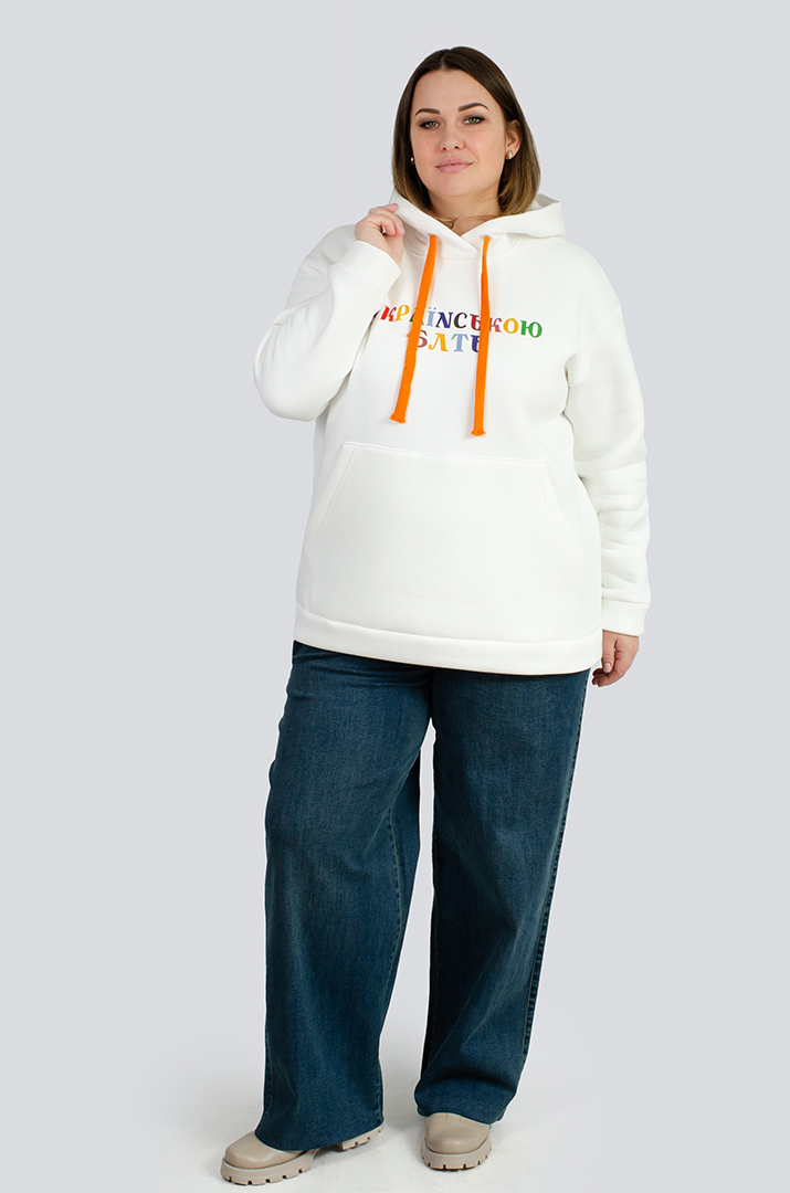 Худі з оригінальним написом великих розмірів