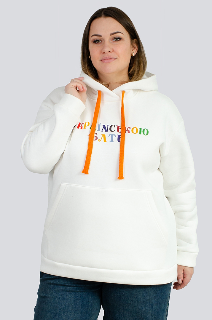 Худі з оригінальним написом великих розмірів