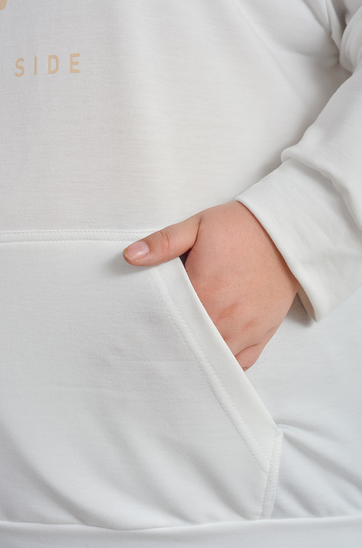 Худі з капюшоном і текстовим дизайном великих розмірів