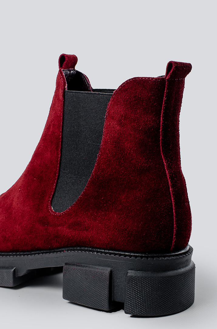 Замшеві бордові челсі великих розмірів