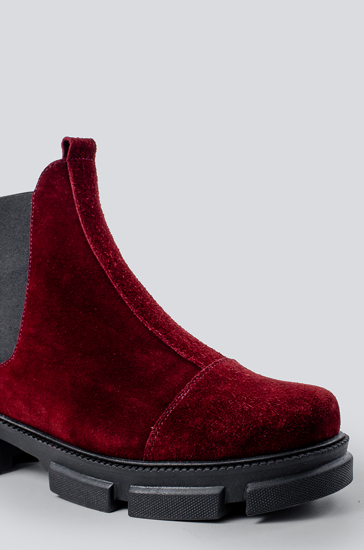 Замшеві бордові челсі великих розмірів
