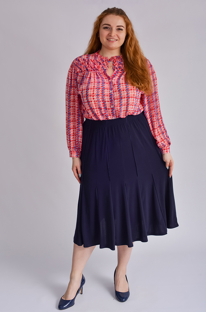 Спідниця міді фасону трапеція супер батал