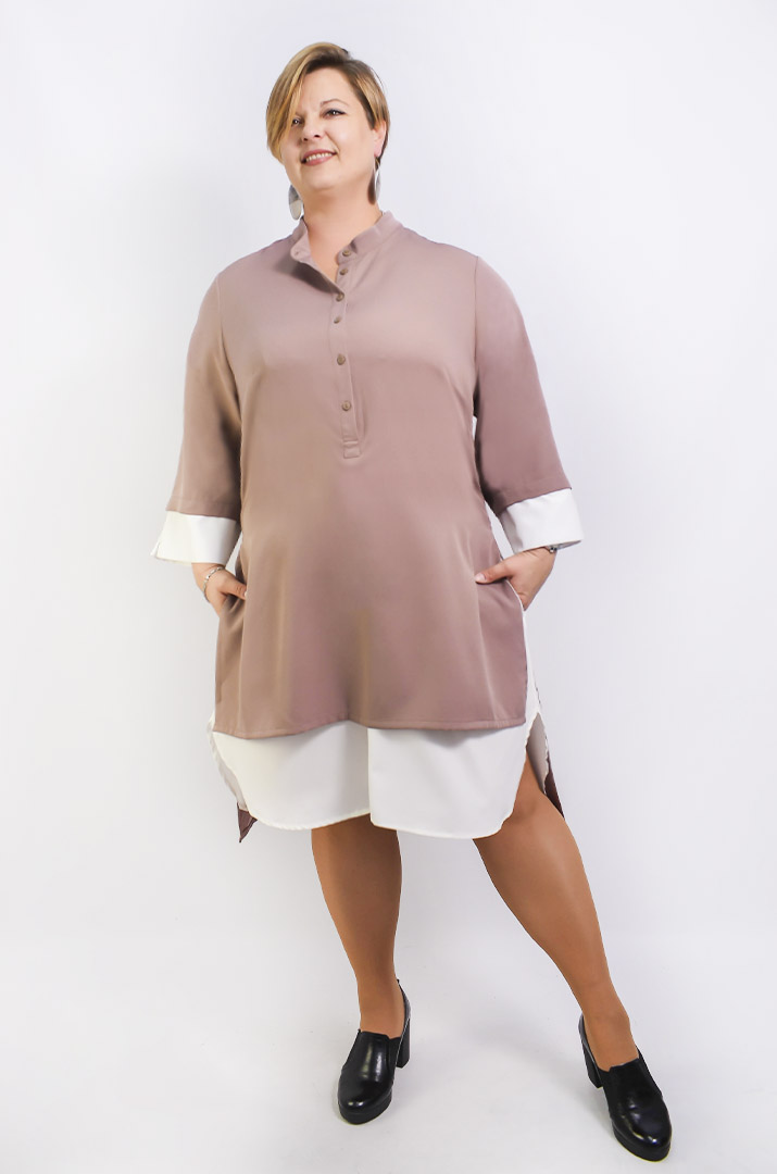 Сукня класична напівсвітська батал