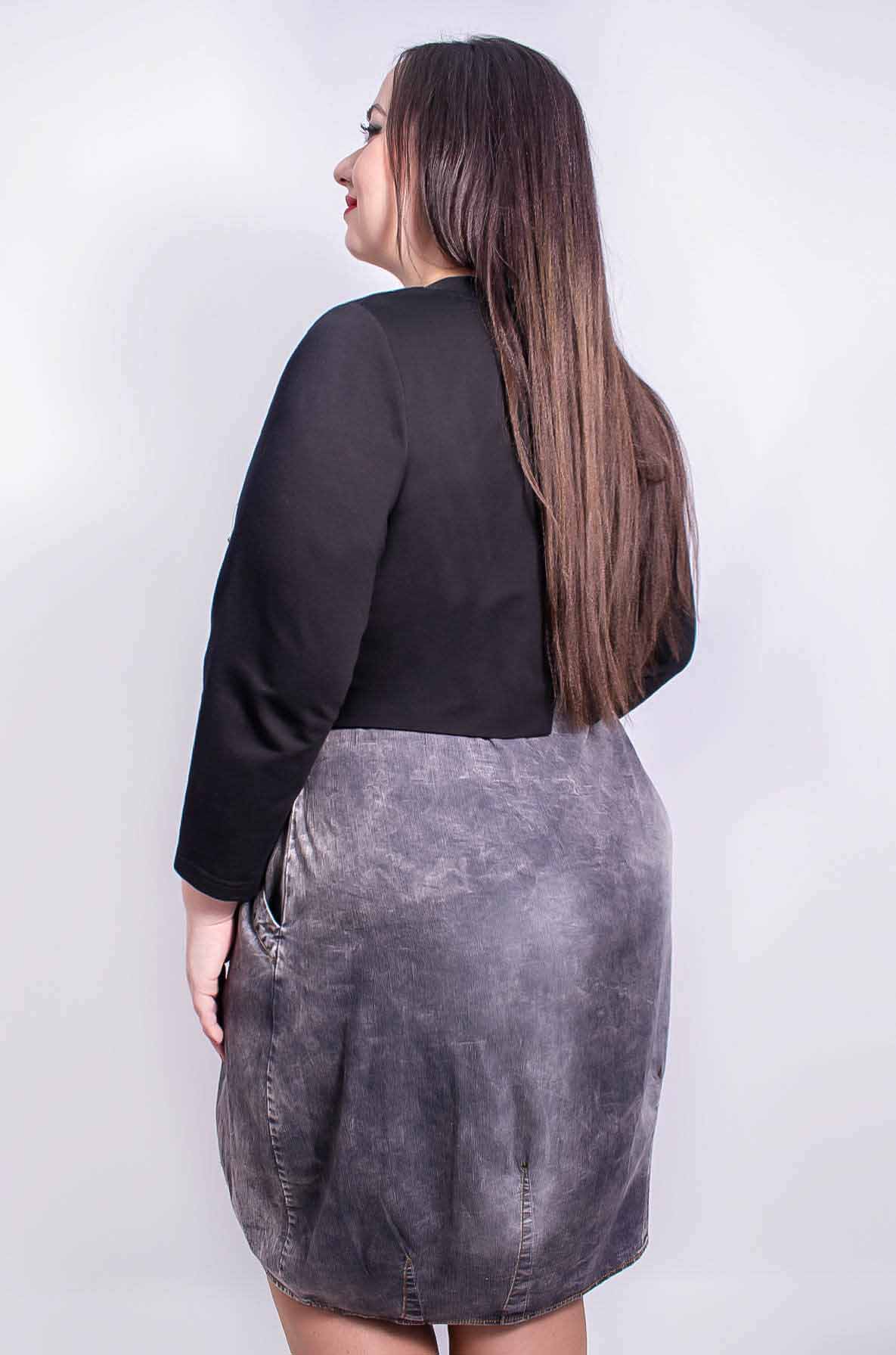 Сукня з поясом повсякденна супер батал