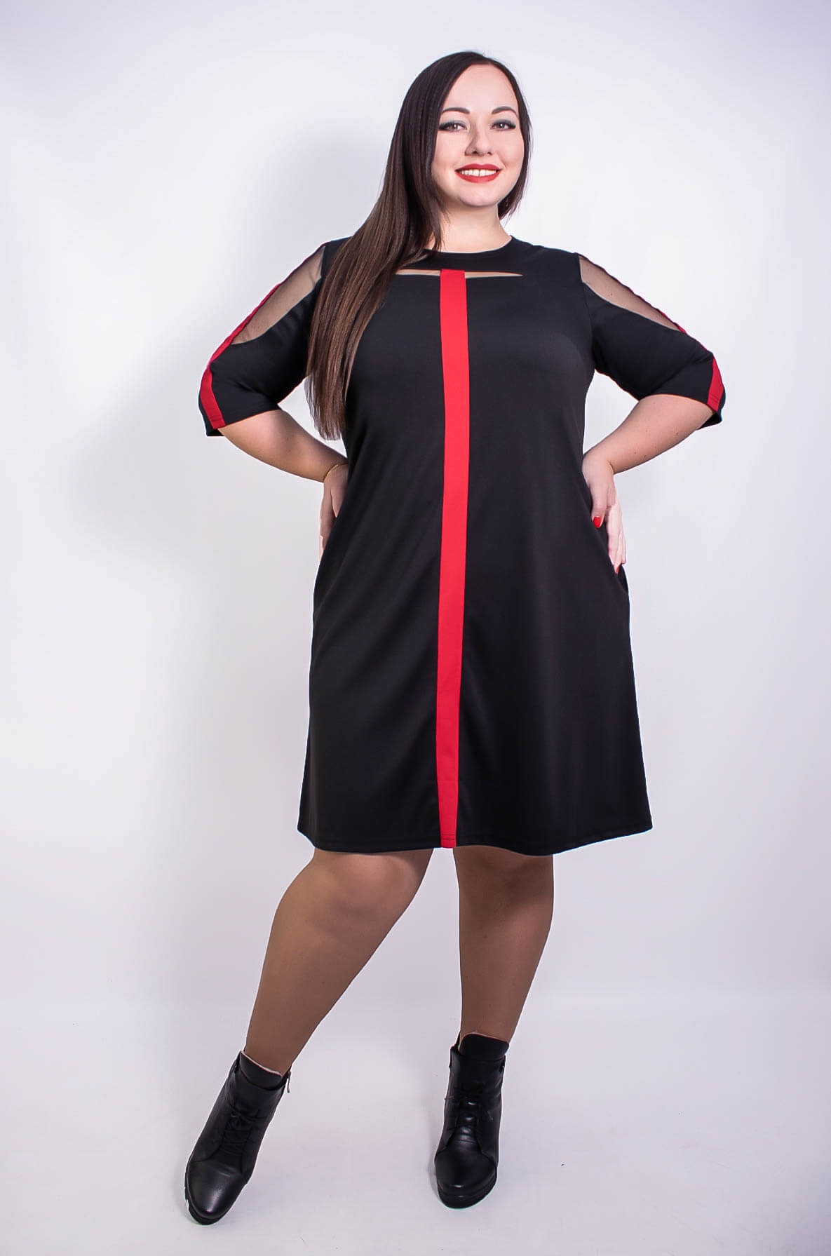 Сукня повсякденна з сіткою супер батал