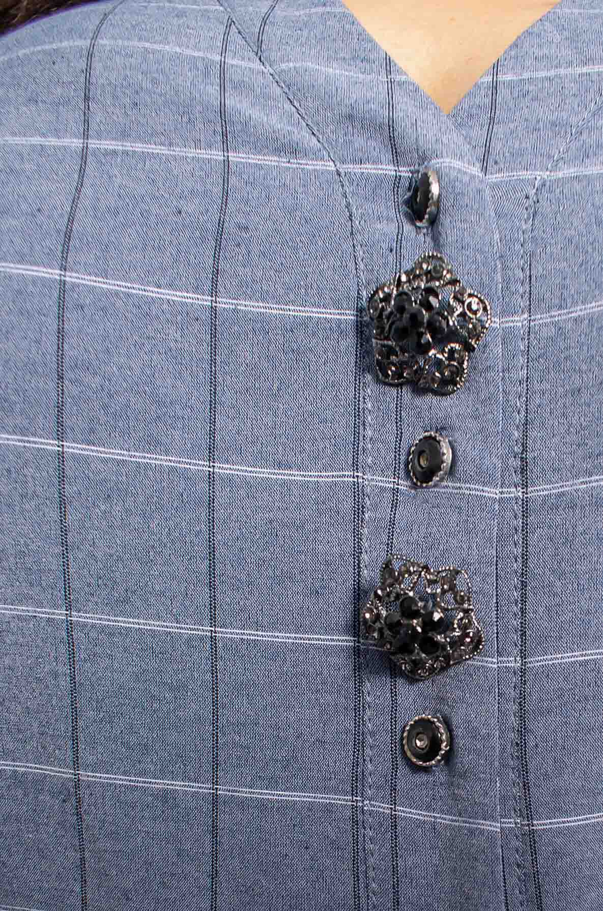 Сукня в клітинку батал